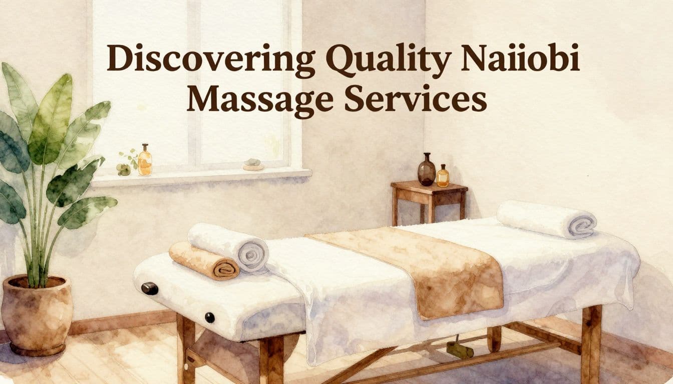 A watercolor painting of a serene spa room with a clean massage table and folded towels.